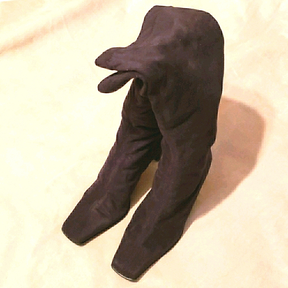 Oliver Black Suede Boots/ Slip-on. Sz 8